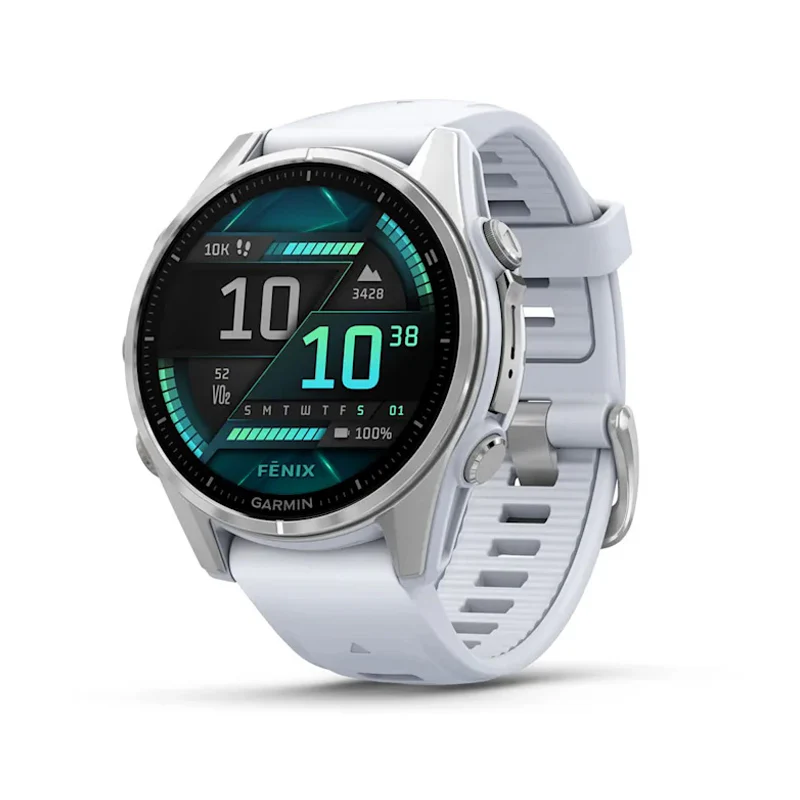 garmin-010-02903-00_1 ساعة جارمن فينيكس 8 أموليد ساف 43 ملم أبيض - الصورة 1